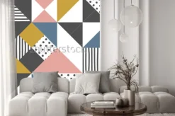 Naklejka: Kolorowa kompozycja z figur geometrycznych