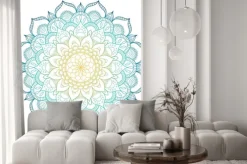 Naklejka: Kolorowa mandala w stylu etnicznym