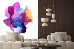 Naklejka: Kolorowa plama akwarela
