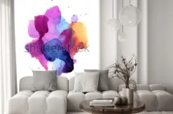 Naklejka: Kolorowa plama akwarela