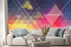 Naklejka: Kolorowe abstrakcyjne tło wielokątny