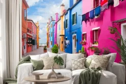 Naklejka: Kolorowe domy na wyspie burano