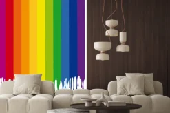 Naklejka: Kolorowe krople malarstwo, wektor