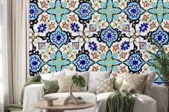 Naklejka: Kolorowe mozaiki ścienne marokański jak ładne tło