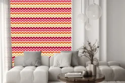 Naklejka: Kolorowe ozdoby chevron