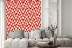 Naklejka: Kolorowe ozdoby chevron