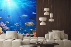 Naklejka: Kolorowe podwodne życie na rafie koralowej