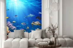 Naklejka: Kolorowe podwodne życie na rafie koralowej