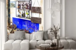 Naklejka: Kolorowe sklepy na starym mieście obidos w portugalii, artystyczny