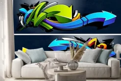 Naklejka: Kolorowe strzałki na graffiti