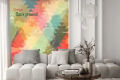 Naklejka: Kolorowe tło geometryczne