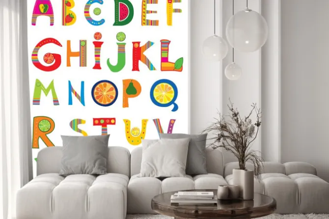 Naklejka: Kolorowy alfabet dla dziecka