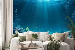 Naklejka: Kolorowy świat rafy koralowej z rybami