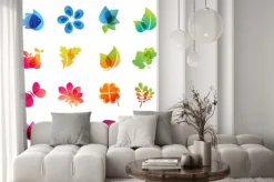 Naklejka: Kolorowy zestaw ikon charakter