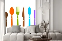 Naklejka: Komplet sztućców