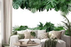 Naklejka: Kompozycja liści monstery i palmy