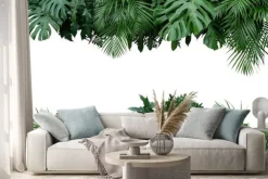 Naklejka: Kompozycja liści monstery i palmy