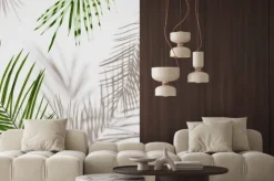 Naklejka: Kompozycja z tropikalnych liści i cieni