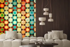 Naklejka: Komórki bez szwu wielokolorowe