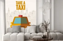 Naklejka: Konstrukcja taxi