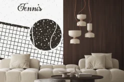 Naklejka: Konstrukcja tenisa sportu