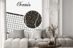 Naklejka: Konstrukcja tenisa sportu