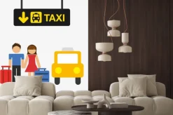 Naklejka: Konstrukcja terminalu lotniska