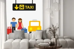 Naklejka: Konstrukcja terminalu lotniska