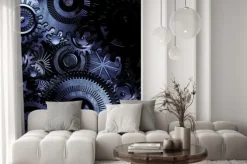 Naklejka: Konstrukcja z zębatymi kołami