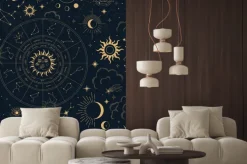 Naklejka: Kosmiczny wzór ze znakami zodiaku