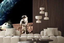 Naklejka: Kosmonauta na nieznanej planecie