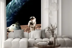 Naklejka: Kosmonauta na nieznanej planecie