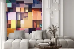 Naklejka: Kostki abstrakcyjne tło