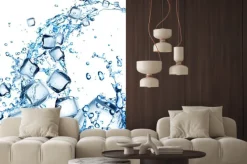 Naklejka: Kostki lodu w wodzie powitalny