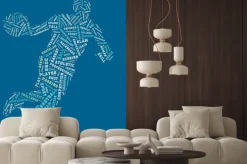 Naklejka: Koszykarz word cloud, koszykówka typografii tle