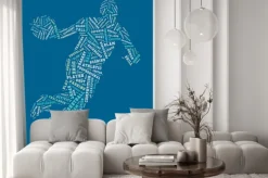 Naklejka: Koszykarz word cloud, koszykówka typografii tle