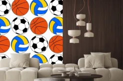 Naklejka: Koszykówki i siatkówki ikony piłek
