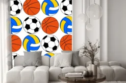 Naklejka: Koszykówki i siatkówki ikony piłek