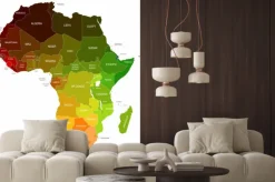 Naklejka: Kraje afryki na mapie