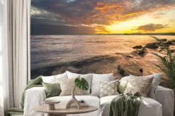 Naklejka: Krajobraz morski, zachód słońca