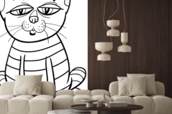 Naklejka: Kreskówkowy rysunek kota