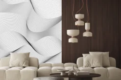 Naklejka: Krzywego linie, stylowe abstrakcyjne tło