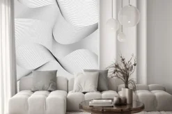 Naklejka: Krzywego linie, stylowe abstrakcyjne tło