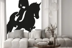 Naklejka: Kształt mężczyzny na koniu