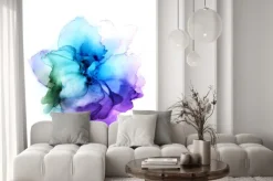 Naklejka: Kwiat na akwareli