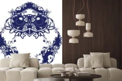 Naklejka: Kwiat tle wektor