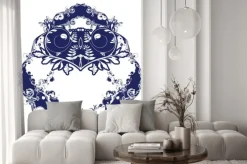 Naklejka: Kwiat tle wektor