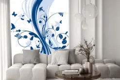 Naklejka: Kwiat tle wektor