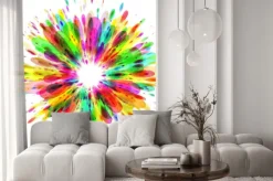 Naklejka: Kwiat z abstrakcyjnych barw