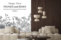 Naklejka: Kwiatowy granicy z letnich kwiatów.